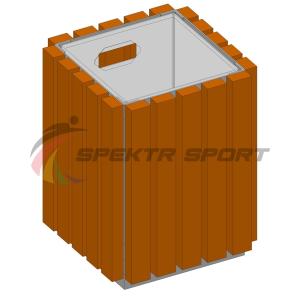 Купить Урна металлическая в деревянной обрешетке SP МФ400 в Рыльске 